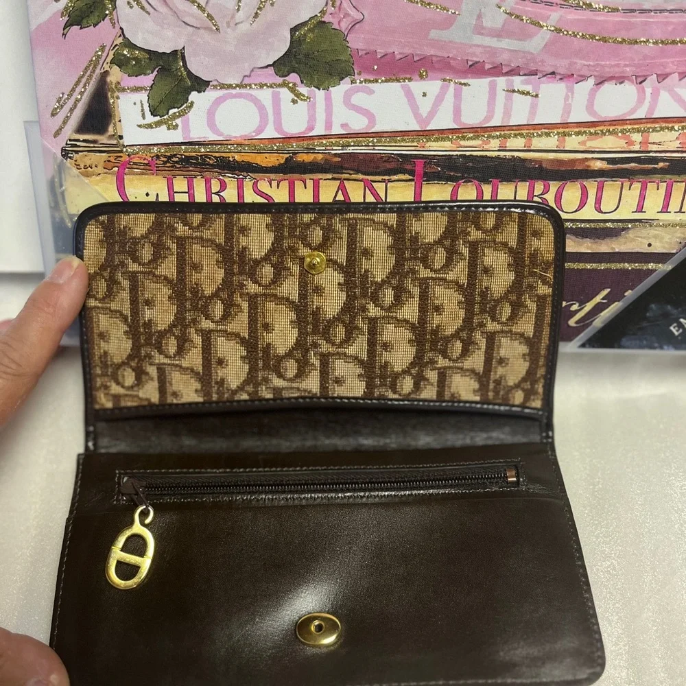 Dior 30 Montaigne Trotter Dior Oblique Monogram Jaquard Canvas Clutch Wallet